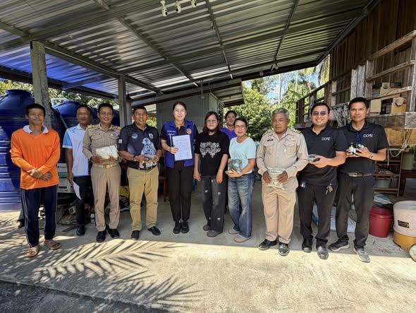 ลงพื้นที่เข้าร่วมตรวจสอบข้อเท็จจริงเรื่องร้องเรียนการใช้สารเคมีในสวนทุเรียน  พื้นที่หมู่ที่ 1