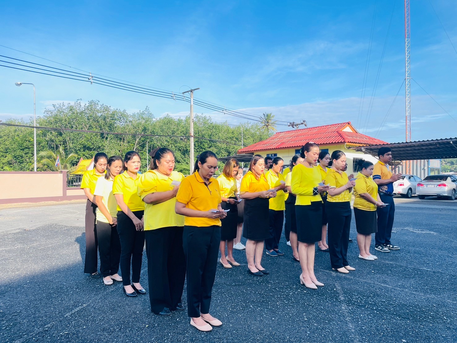 กิจกรรมเชิญธงชาติและร้องเพลงชาติ สวดมนต์ แผ่เมตตา ทุกวันจันทร์แรกของรายไตรมาส ประจำปีงบประมาณ พ.ศ.2568 ในไตรมาสที่ 1