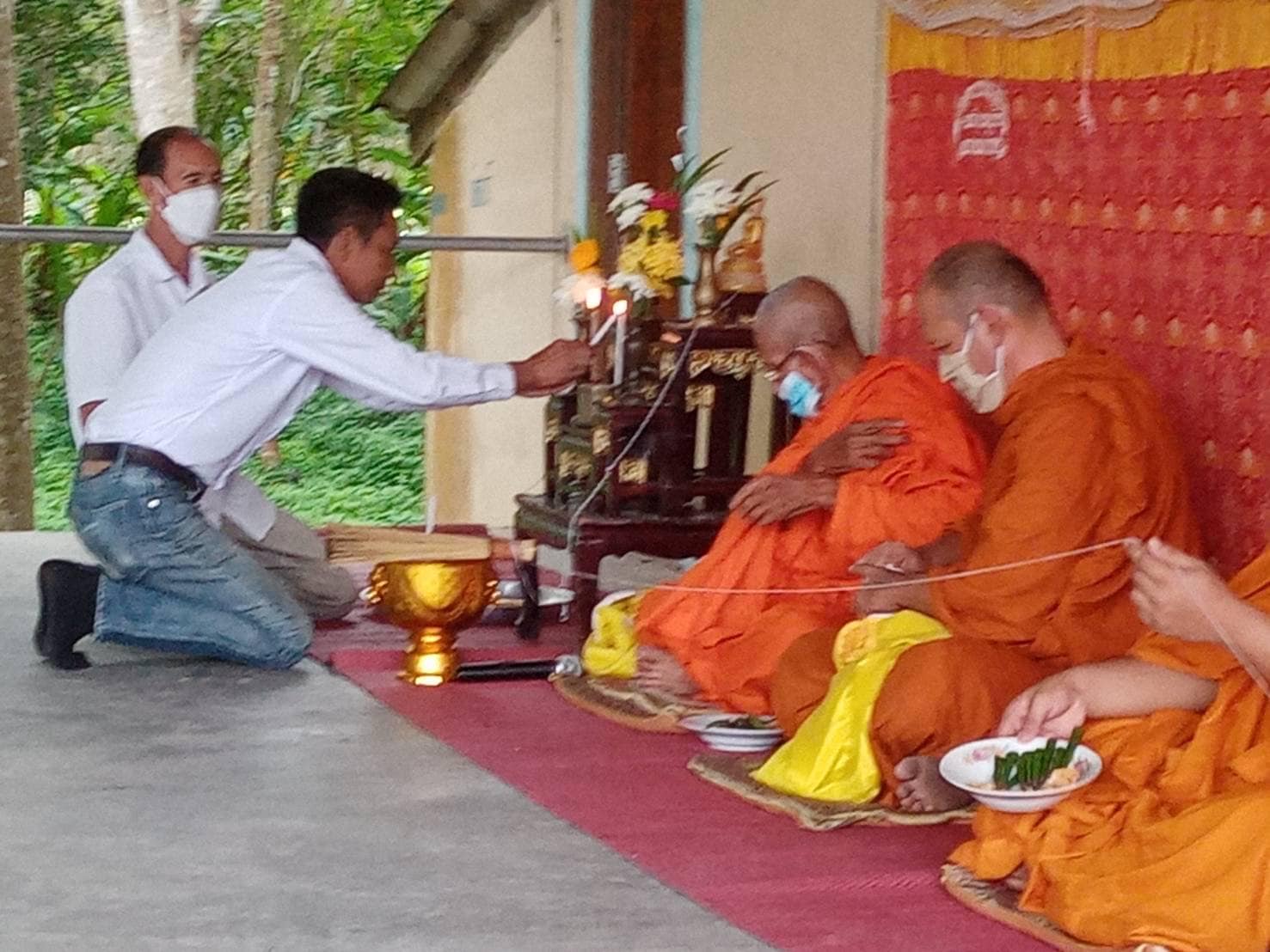 กิจกรรมทำบุญ เลี้ยงพระของหมู่บ้าน หมู่ที่ 1 ตำบลกรูด 