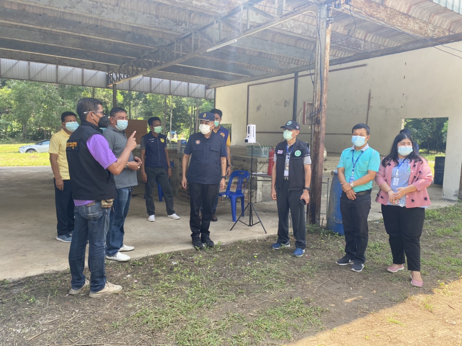 ลงพื้นที่สถานที่กักตัวโรค และให้ข้อแนะนำ คำสั่งการในการปฏิบัติงานของสถานกักกันโรค 